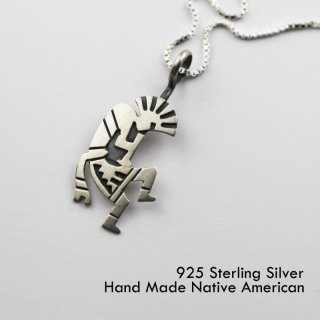 ココペリ ネックレス スターリングシルバー&ターコイズ /Kokopelli Sterling Silver Necklace ペンダント ・ネックレス・ブローチ・ターコイズ石・ジュエリーパーツ