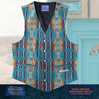 ペンドルトン U.S.A ヴァ－ジン ウール ベスト（チャコール・ブルー）/Pendleton U.S.A Virgin Wool Vest  Pinetop(Charcoal/Blue) ベスト