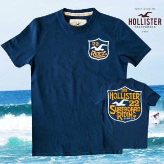 ホリスター 半袖 Tシャツ ダークブルー/Hollister Short Sleeve T-Shirt HOLLISTER 22 CALIFORNIA  半袖シャツ・Tシャツ