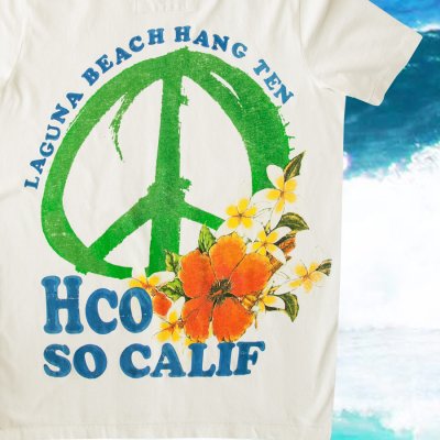 画像2: ホリスター 半袖 Tシャツ ハイビスカス ナチュラル/Hollister Short Sleeve T-Shirt LAGUNA BEACH HAN TEN HCO SO CALIF