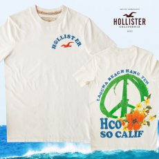 画像1: ホリスター 半袖 Tシャツ ハイビスカス ナチュラル/Hollister Short Sleeve T-Shirt LAGUNA BEACH HAN TEN HCO SO CALIF (1)