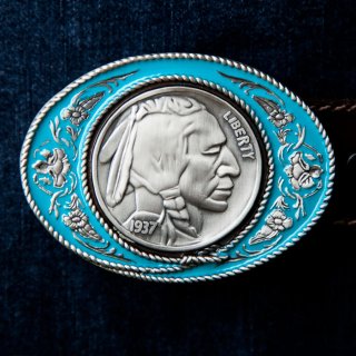 ジョンソンアンドヘルド ナバホ サンド ペイント 100％ ハンドクラフト バックル インディアン・シーン/Johnson & Held THE  FIRST EVER SAND PAINTING BUCKLE ウエスタンベルト・バックル