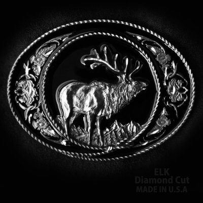 画像2: ベルト バックル エルク（ダイアモンドカット）/Belt Buckle ELK(Diamond Cut)