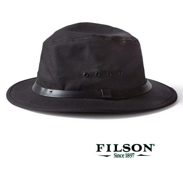 フィルソン オイルフィニッシュ ティンクロス パッカー ハット（ブラック）/Filson Tin Packer Hat(Black) ウールハット ・レザーハット・コットンハット