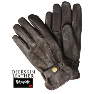 鹿皮 手袋 アメリカンディアーレザー グローブ ナチュラルフィーリング パインイエロー（裏地つき）/ Genuine American Deer  Leather Gloves 手袋・マフラー・イヤーウォーマー