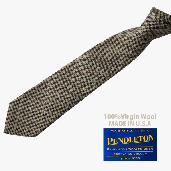 ペンドルトン ネクタイ（ライトブラウン）/Pendleton Necktie(Light brown)  ボロタイ・リボンタイ・蝶ネクタイ・ネクタイ・ネクタイピン