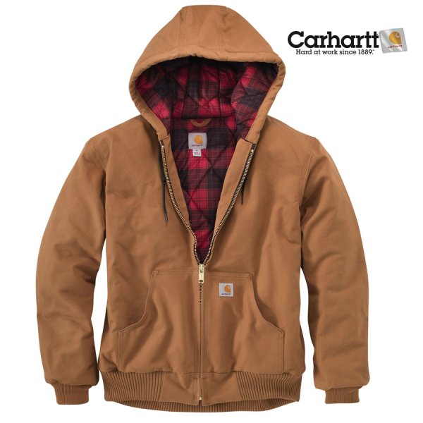 カーハート ダーククリムゾンプラッド ラインド アクティブ ジャケット（カーハートブラウン）/Carhartt Lined Active Jacket( Carhartt Brown) アウターウェア