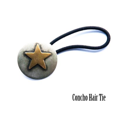 画像1: ゴールドスターコンチョ ヘアーゴム&ループコンチョ（ボタン）/Concho Hair Tie