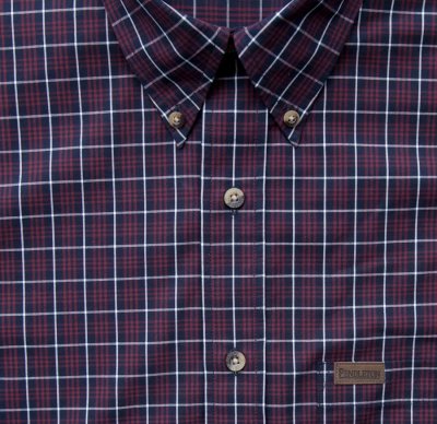 画像1: ペンドルトン 半袖 コットン シャツ（ネイビー・ワイン・ホワイト）/Pendleton Shortsleeve Shirt(Navy/Wine/White)