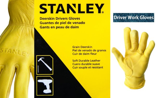 スタンレー 鹿革手袋 パインイエロー（裏地なし）M/Stanley Genuine Deerskin Leather Gloves(Pine  Yellow)