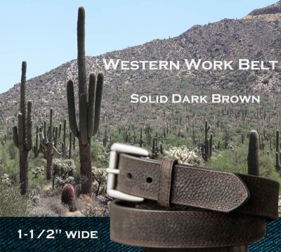 画像2: アリアット ウエスタン ワーク レザーベルト（ブラウン）/Ariat Western Work Leather Belt(Brown)