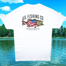 画像2: アメリカン フィッシング 星条旗 半袖 Tシャツ（ホワイト）M/U.S. Fishing Short Sleeve T-shirt(White) (2)