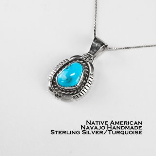 インディアンジュエリー ナバホ ターコイズ スターリングシルバー ペンダント トップ/Navajo Turquoise Sterling Silver  Pendant ペンダント・ネックレス・ブローチ・ターコイズ石・ジュエリーパーツ