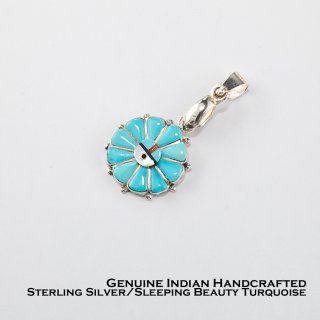 インディアンジュエリー ナバホ 925シルバー& スリーピングビューティーターコイズ ハンドメイド ベルト バックル/Navajo LEONARD  MALONEY Handmade Sterling Silver Sleeping Beauty Turquoise Belt Buckle  ウエスタンベルト・バックル