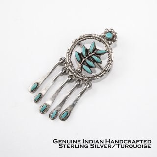 インディアンジュエリー アメリカ ナバホ族 ドライクリークターコイズ スターリングシルバー ネックレス/Native American Navajo Handmade  Dry Creek Turquoise Sterling Silver Necklace ペンダント・ネックレス・ブローチ・ターコイズ 石・ジュエリーパーツ