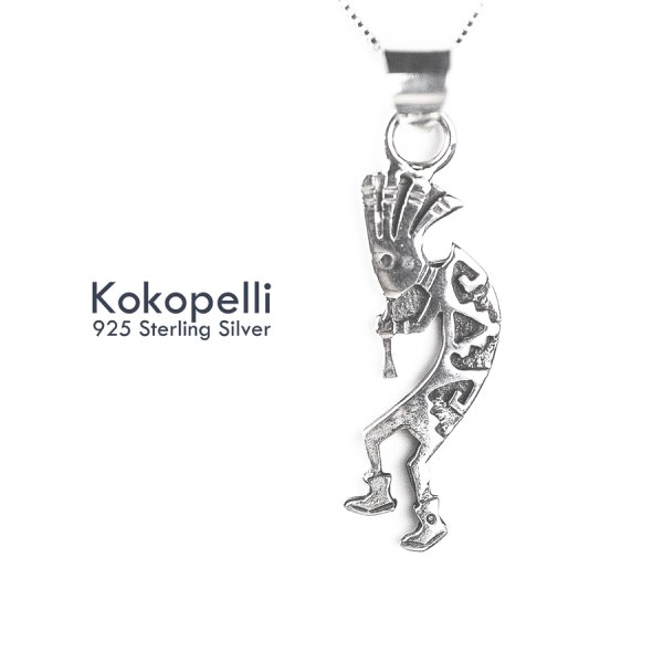 ココペリ スターリングシルバー ペンダント トップ/Kokopelli Sterling Silver Pendant ペンダント・ネックレス ・ブローチ・ターコイズ石・ジュエリーパーツ