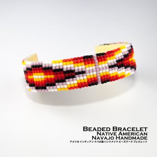 キッズ ベビー ビーズ ブレスレット ビーズワーク バングル・ ナバホ族 ハンドメイド インディアンジュエリー/Native American  Navajo Beaded Bracelet ブレスレット・マネークリップ・リング・ライター