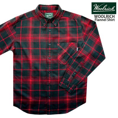 画像1: ウールリッチ フランネル シャツ レッド・グリーン（長袖）/Woolrich Long Sleeve Flannel Shirt(Red/Green)