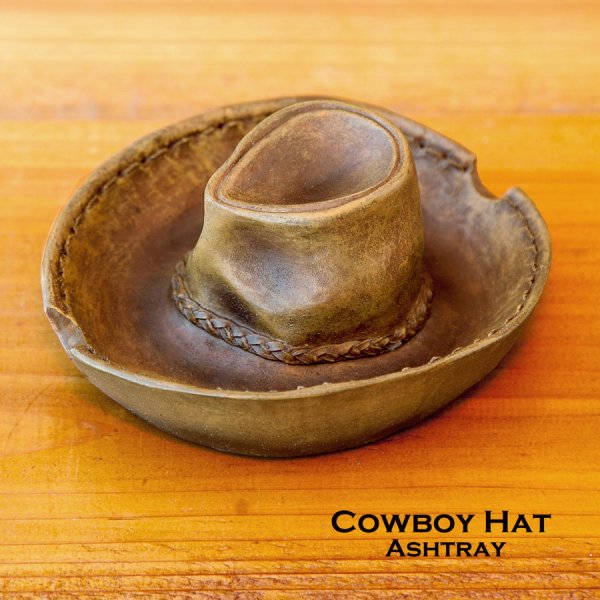 アメリカン カウボーイハット アッシュトレイ/Cowboy Hat Ashtray ログホームデコ