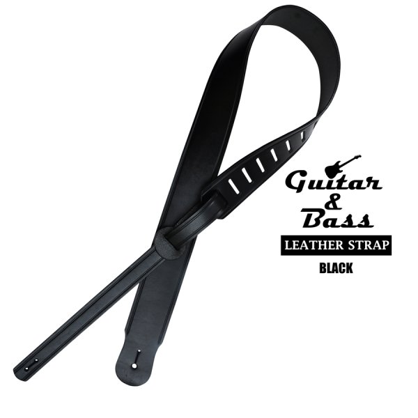 ギター ベース レザー ストラップ アメリカ 輸入品（ブラック）/Guitaru0026Bass Leather Strap(Black)