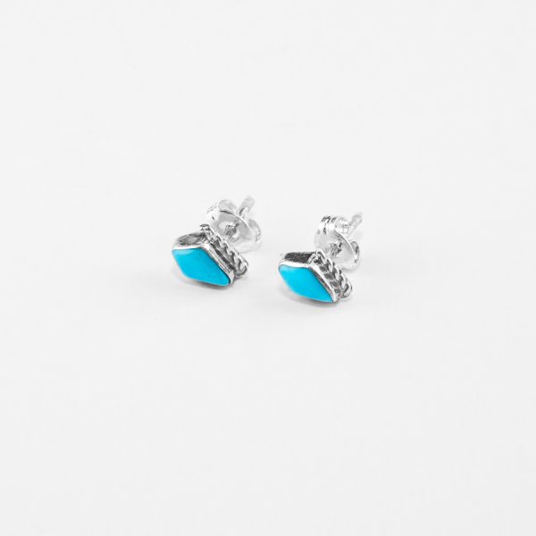 ターコイズ ピアス アメリカ ナバホ インディアン ハンドメイド製/Navajo Sterling Silver Turquoise Earrings  ピアス・イヤリング・バレッタ・ヘアーゴム・カチューシャ