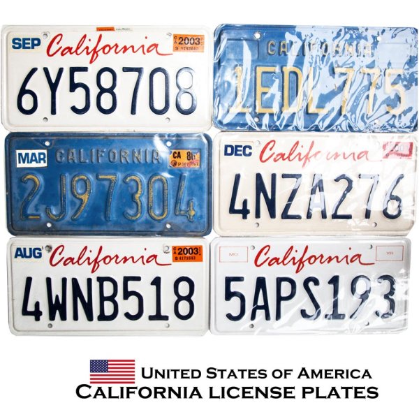 アメリカ ナンバープレート カリフォルニア ライセンスプレート/United States of America California license  plates ウォールデコ