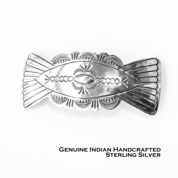 アメリカインディアン ナバホ族 スターリングシルバー バレッタ/Navajo Sterling Silver Barrette ピアス・イヤリング・ バレッタ・ヘアーゴム・カチューシャ