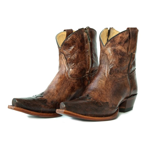 トニーラマ ウエスタンブーツ ショート ファスナー付き コニャック（レディース）/Tony Lama Western Boots  Cognac(Women's) ブーツ・シューズ・スリッパ・ブーツアクセサリー・ケアー用品