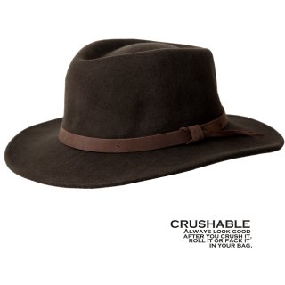 ペンドルトン ドレス ハット（ブラック）大きいサイズもあり/Pendleton Genuine Crushable Wool Felt Dress  Hat(Black) ウールハット・レザーハット・コットンハット