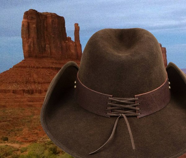 アンティーク スター ウール カウボーイ ハット（ブラウン）/Wool Cowboy Hat(Brown) ウールハット・レザーハット・コットンハット