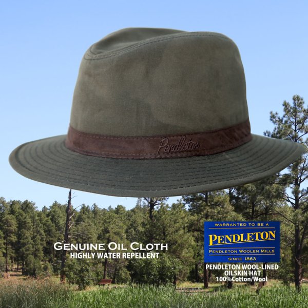 ペンドルトン ウールラインド オイルスキン ハット（ブラウン・ブラウンウオッチ）XL/Pendleton Wool Lined Oilskin Hat  ウールハット・レザーハット・コットンハット