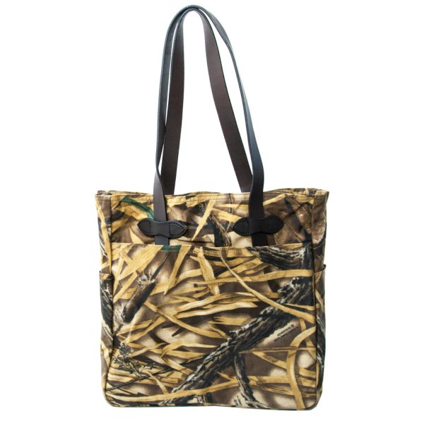 フィルソン トートバッグ シェルタークロス オイルフィニッシュ ウェットランズカモxブライドルレザー/Filson Tote Bag  Advantage Wetlands Camouflage バッグ・ポーチ・小物ケース・キーパー