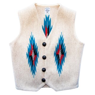 オルテガ ベスト 40・アメリカ チマヨ 100%ウール手織り/CHIMAYO ORTEGA'S HAND WOVEN 100% ALL WOOL  VEST ベスト