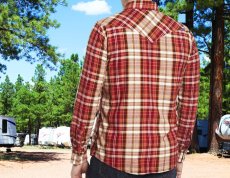 画像4: ペンドルトン マドラス ウエスタンシャツ フィッテッド ・細身仕様（レッド・タン・ピンク/長袖）/Pendleton Epic Madras Shirt(Red/Tan/Pink) (4)