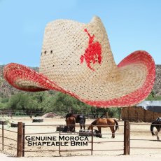 画像3: バッキングホース アウトドア カウボーイ ストローハット（ブラック/レッド）/Bronco Straw Hat (Black/Red) (3)