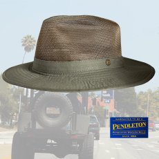 画像2: ペンドルトン メッシュクラウン ブリーザーハット（オリーブ）/Pendleton Breezer Hat(Olive) (2)