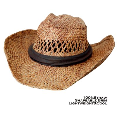 画像1: ストロー シェイパブルブリム アウトドア ハット（ブラウン）60cm〜63cm/Straw Outdoor Hat (Brown)