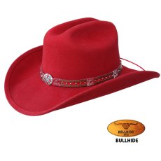 画像1: ブルハイド ウール ウエスタン カウボーイ ハット アクティベイテッド（レッド）/Bullhide Cowboy Hat Activated(Red) (1)