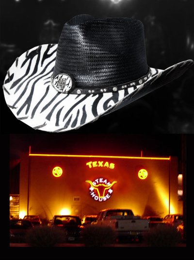 画像3: ブルハイド スター＆ホースシュー ブラックシャンタン ウエスタン カウボーイ ハット /Bullhide Shantung Panama Straw Cowboy Hat(Black/Zebra Stripes Bill)