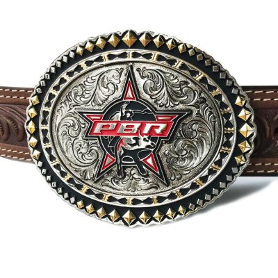 画像1: PBR モンタナシルバースミス ウエスタン ベルト バックル/Montana Silversmiths Belt Buckle PROFESSIONAL BULL RIDERS