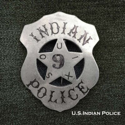 画像1: オールドウエスト バッジ U.S. インディアン ポリス/Badge