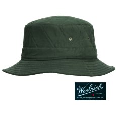 画像1: ウールリッチ オイルドコットン ハット（モスグリーン）/Woolrich Oiled Cotton Hat(Moss) (1)