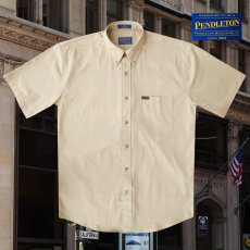 画像4: ペンドルトン 半袖 シャツ（タン）/Pendleton Plain Shortsleeve Shirt(Tan) (4)