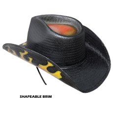 画像3: ファイヤースターウエスタン ストロー カウボーイ ハット（ブラック）/Bullhide Straw Cowboy Hat(Black) (3)