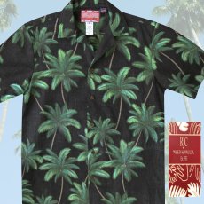 画像1: RJC ロバート・J・クランシー アロハシャツ パームツリー（ブラック・グリーン）S/RJC ROBERT J. CLANCEY Aloha Shirt Palm Tree(Black) (1)