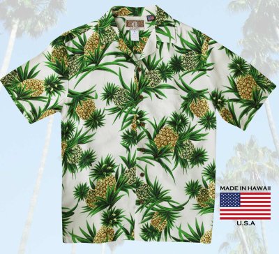 画像1: RJC ロバート・J・クランシー カラヘオ レーヨン アロハシャツ パイナップル（アイボリー）/RJC ROBERT J. CLANCEY KALAHEO Aloha Shirt(Ivory)