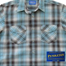 画像1: ペンドルトン 半袖 シャツ（ターコイズ ブルー・ブラック）S/Pendleton Short Sleeve Shirt(Turquoise/Black) (1)