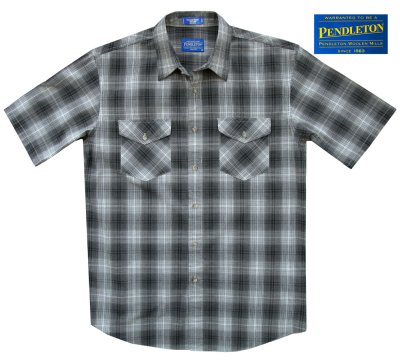 画像2: ペンドルトン 半袖 シャツ（ブラック・グレー）/Pendleton Short Sleeve Shirt(Black/Gray)