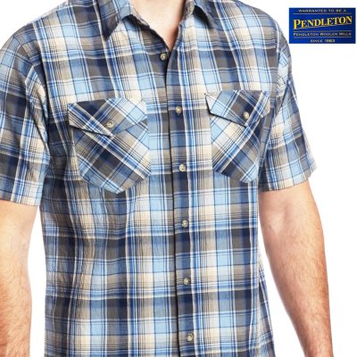 画像2: ペンドルトン 半袖 シャツ（ブルー）L/Pendleton Short Sleeve Shirt(Blue)