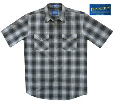 画像2: ペンドルトン 半袖 シャツ（ブラック・グレー）/Pendleton Short Sleeve Shirt(Black/Gray) (2)